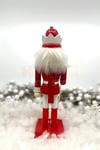 25 Cm Mızraklı Fındıkkıran Kırmızı Beyaz Renkli Kurşun Asker Nutcracker Yılbaşı Yeni Yıl Dekoru
