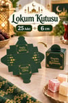 25 Li Ramazan Bayramı Küp Lokumluk 4.5x5.5 Cm Hoşgeldin Ya Şehri Ramazan Baskılı Yeşil Konsept Süsü