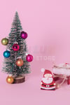 2li Set Nevada Ağaç 10-10 cm Mini Masa Üzeri Yılbaşı Çam Ağacı Hediyelik Karlı Yılbaşı Hediyesi