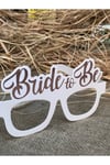 3 Adet Bride Konsepti Gözlük Rose Gold Renk Bride To Be Yazılı Beyaz Bekarlığa Veda Partisi Gözlüğü