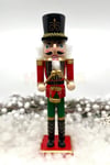 30 Cm Davullu Fındıkkıran Kırmızı Siyah Renkli Kurşun Asker Nutcracker Yılbaşı Yeni Yıl Dekoru