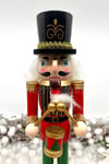 30 Cm Davullu Fındıkkıran Kırmızı Siyah Renkli Kurşun Asker Nutcracker Yılbaşı Yeni Yıl Dekoru