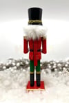 30 Cm Davullu Fındıkkıran Kırmızı Siyah Renkli Kurşun Asker Nutcracker Yılbaşı Yeni Yıl Dekoru