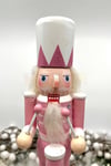 30 Cm Davullu Fındıkkıran Pembe Renkli Kurşun Asker Simli Nutcracker Yeni Yıl Yılbaşı Dekoru