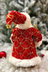 30 Cm Dekoratif Kürklü Noel Baba Kırmızı Renkli Ayakta Durabilen Yeni Yıl Yılbaşı Süsü Dekoru