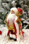30 Cm Dekoratif Kürklü Noel Baba Kırmızı Renkli Ayakta Durabilen Yeni Yıl Yılbaşı Süsü Dekoru
