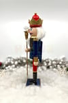 30 Cm Elmas Mızraklı Fındıkkıran Lacivert Renkli Kurşun Asker Nutcracker Yılbaşı Yeni Yıl Dekoru