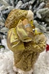 30 Cm Noel Baba Gold Renk Dekoratif Kürklü Ayakta Durabilen Hediye Torbalı Yeni Yıl Yılbaşı Süs