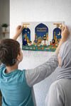 30 Parça Kendin Yap Hoşgeldin Ramazan Sticker Pano Çocuklar İçin Eğitici Çıkartma Süsü Etkinlik Seti