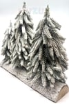 3lü Lüx Masa Çamı 40x30 Cm Karlı Gerçek Ağaç Görünümlü Yılbaşı Çam Ağacı Yeni Yıl Ağaç Dekoru