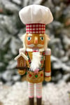 40 Cm Bal Rengi Fındıkkıran Kurabiye Ev Detaylı Kurşun Asker Nutcracker Yılbaşı Yeni Yıl Dekoru