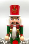 40 Cm Davullu Fındıkkıran Yeşil Kırmızı Renkli Kurşun Asker Simli Nutcracker Yeni Yıl Yılbaşı Dekoru