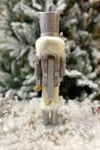40 Cm Fındıkkıran Kutup Yıldızı Mızraklı Gümüş Renkli Kurşun Asker Nutcracker Yılbaşı Yeni Yıl Dekor