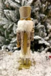 40 Cm Fındıkkıran Kutup Yıldızı Mızraklı Gold Renkli Kurşun Asker Nutcracker Yılbaşı Yeni Yıl Dekoru