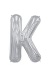 40 Cm Gümüş Küçük Boy Gri Folyo Balon 16 Inç Silver K Harfi