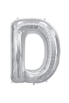 40 cm Gümüş Küçük Boy Gri Folyo Balon 16 Inç Silver D Harfi