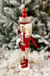 40 Cm Şekerli Fındıkkıran Kırmızı Beyaz Renkli Kurşun Asker Nutcracker Yılbaşı Yeni Yıl Dekoru