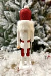 40 Cm Şekerli Fındıkkıran Kırmızı Beyaz Renk Çizgili Kurşun Asker Nutcracker Yılbaşı Yeni Yıl Dekor