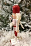 40 Cm Şekerli Fındıkkıran Kırmızı Beyaz Renk Çizgili Kurşun Asker Nutcracker Yılbaşı Yeni Yıl Dekor