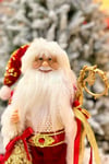 45 Cm Dekoratif Lüx Noel Baba Kırmızı Beyaz Kürklü Ayakta Durabilen Yeni Yıl Yılbaşı Süsü Dekoru