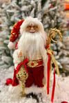 45 Cm Dekoratif Lüx Noel Baba Kırmızı Beyaz Kürklü Ayakta Durabilen Yeni Yıl Yılbaşı Süsü Dekoru