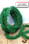 5 Metre X 70mm Yeşil Çam Dalı Şerit Garland Yılbaşı Yeni Yıl Ağacı Gürleştirici Dekor Doğal Görünüm