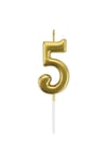 5 Yaş Gold Rakam Mum Altın Renk Doğum Günü Pasta Mumu Sarı Renkli Parlak Parti Mumu