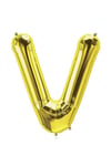 75 Cm Gold Orta Boy Sarı Folyo Balon 34 Inç Altın V Harfi
