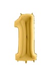 75 Cm Gold Orta Boy Sarı Folyo Balon 34 Inç Altın 1 Rakamı