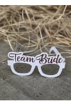 8 Adet Bride Konsepti Gözlük Rose Gold Renk Team Bride Yazılı Beyaz Bekarlığa Veda Partisi Gözlüğü