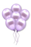Açık Mor Renkli Metalik Balon 10 Adet 30 Cm Lateks Açık Violet Lila Doğum Günü Partisi Temalı Balonu