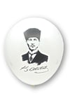 Atatürk Balon 10 Adet 30 Cm Mustafa Kemal Türk Bayrağı Ay Yıldız Kırmızı Beyaz Milli Bayram Balonu