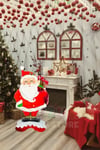 Ayakta Durabilen Noel Baba Folyo Balon 68x120 cm Yılbaşı Santa Yeni Yıl Kutlama Dekor Süsleme Balonu