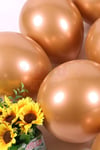 Bakır Renk Krom Balon 10 Adet 30 Cm Inanılmaz Parlak Aynalı Rengi Canlı Doğum Günü Parti Balonu