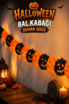 Bal Kabağı Duvar Süsü Turuncu Siyah Halloween Cadılar Bayramı Parti Dekorasyon Süsleme Aksesuarı