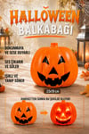 Balkabağı 23x19 Cm Işıklı Müzikli Sese Ve Dokunmaya Duyarlı Halloween Dekoru Cadılar Bayramı Süsü