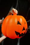 Balkabağı 30x26 Cm Işıklı Müzikli Sese Ve Dokunmaya Duyarlı Halloween Dekoru Cadılar Bayramı Süsü