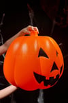 Balkabağı 45x37 Cm Işıklı Müzikli Sese Ve Dokunmaya Duyarlı Halloween Dekoru Cadılar Bayramı Kabak