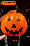 Balkabağı 45x37 Cm Işıklı Müzikli Sese Ve Dokunmaya Duyarlı Halloween Dekoru Cadılar Bayramı Kabak