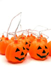 Balkabağı Led Işık Karışık Renkli 12 Kabaklı 220 Cm Pilli Halloween Cadılar Bayramı Dekor Süsü