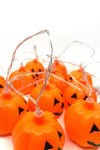 Balkabağı Led Işık Karışık Renkli 12 Kabaklı 220 Cm Pilli Halloween Cadılar Bayramı Dekor Süsü