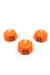 Balkabağı Şekilli Beyaz Işıklı Pilli Tealight Mum Halloween Partisi Cadılar Bayramı 3 Adet 4.5x4.5cm