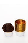 Beyaz Parlak Karton 25li Kek Kalıbı Kenarı Gold Kaplama Fırında Dağılmayan 6.5x4 Cm Muffin Cupcake
