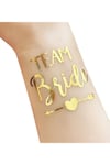 Bride To Be 1 Bride 10 Team Bride Gold Renkli Altın Sarısı Geçici Dövme Bekarlığa Veda Partisi