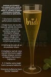 Bride To Be Partisi Kadeh Şampanya Bardağı 6'lı Bekarlığa Veda Partisi Mika Sert Bardak Dövmeli