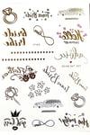 Bride To Be Team Bride 20 Adet Karışık Modelli Renkli Geçici Parlak Dövme Bekarlığa Veda Partisi