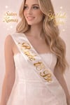 Bride To Be Yazılı Beyaz Üstüne Gold Altın Sarısı Yaldızlı Kuşak Bekarlığa Veda Partisi Konsepti