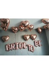 Bride To Be Yazılı Folyo Balon Konsepti Rose Gold Renkli Bekarlığa Veda Partisi Büyük Balon Seti