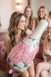 Bride To Be Yazılı Şişe Şekilli 85x35 Cm Folyo Balon Dev Bekarlığa Veda Partisi Çiçekli Balonu