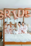 Bride Yazılı 85 Cm Folyo Balon Konsepti Rose Gold Renkli Bekarlığa Veda Partisi Büyük Balon Seti